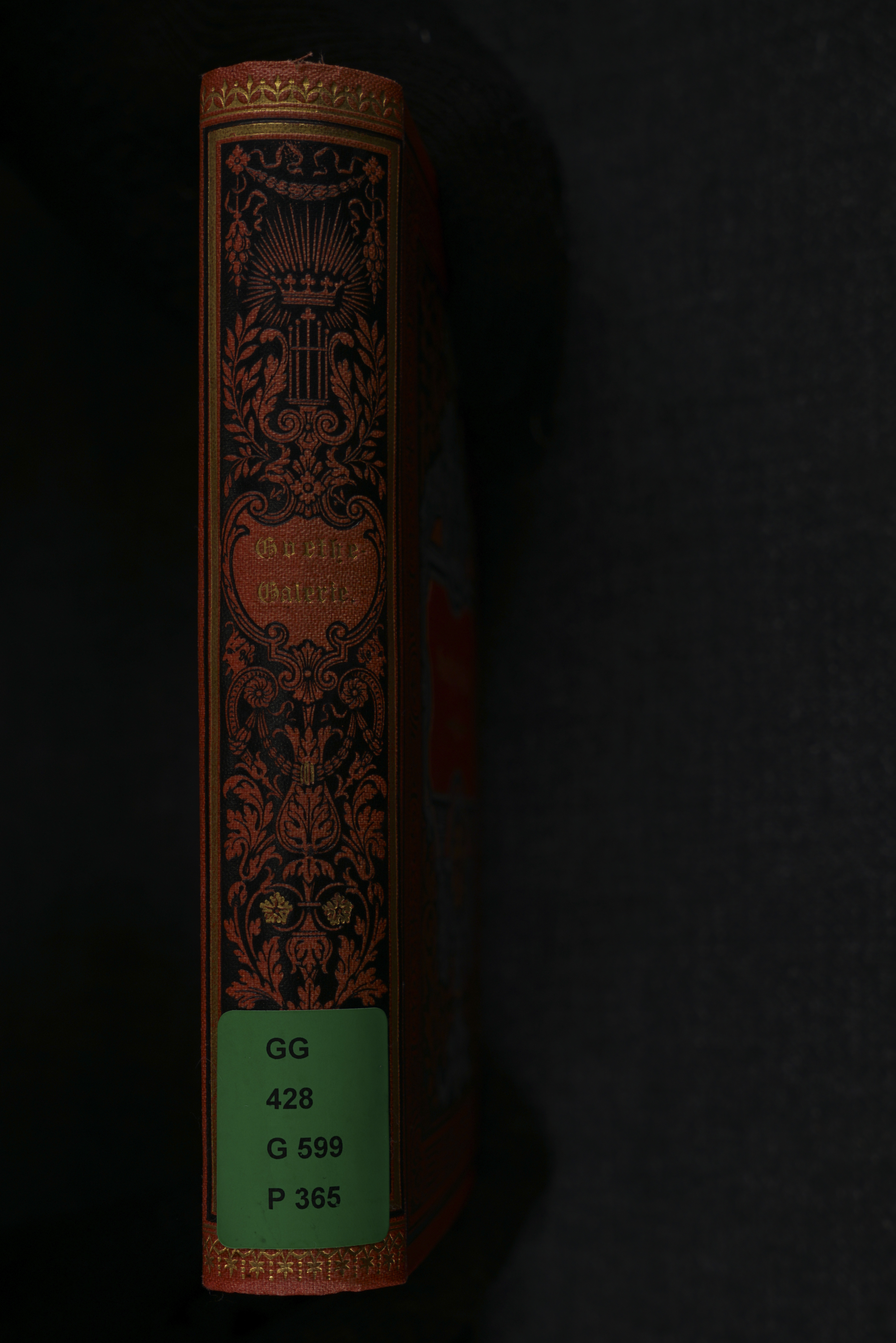 Back of the book Goethe-Galerie.